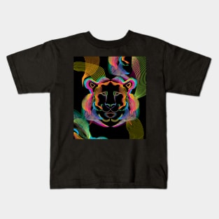 Neon Lion Blend Kids T-Shirt